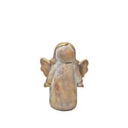 Anioł Figurka ceramiczna betonowa Rustykalny Złoty 17cm